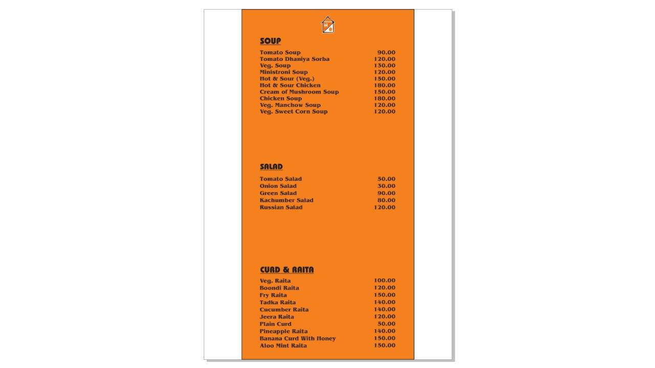 The hideout cafe & restaurant menu