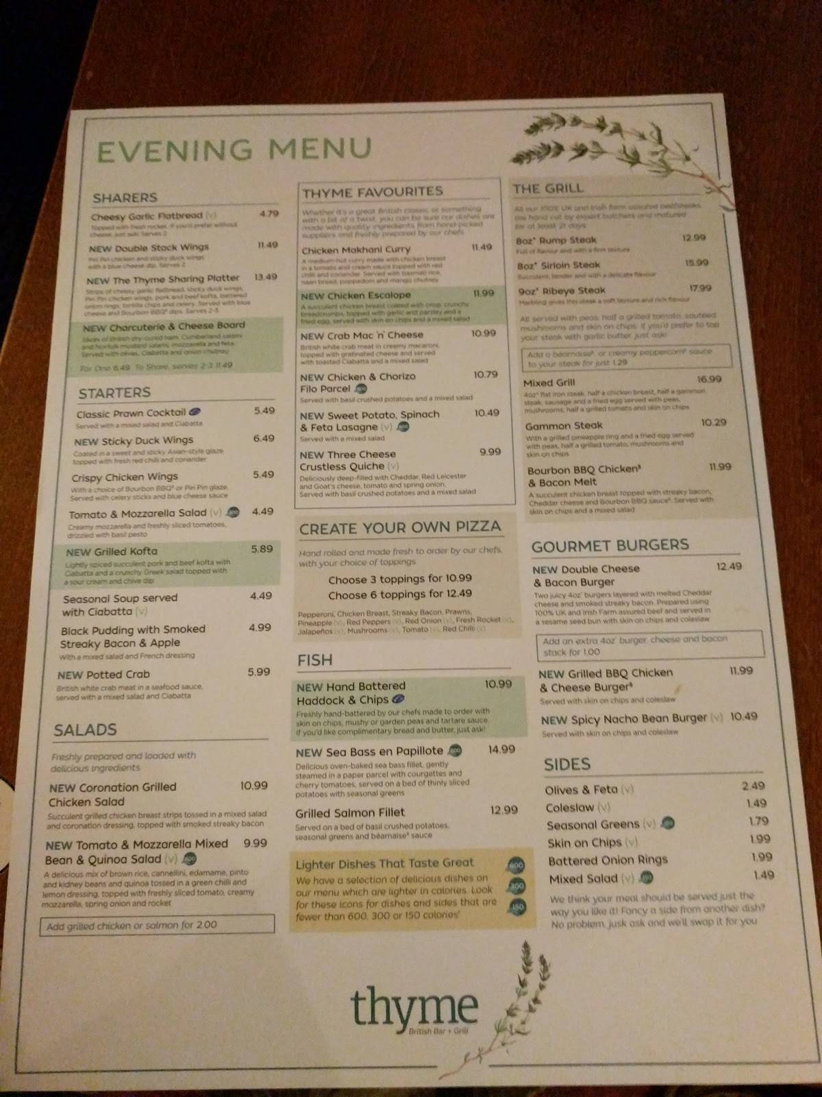 Menu At Thyme Restaurant At Premier Inn North Terminal Gatwick Airport menu-at-thyme-restaurant-at-premier-inn-north-terminal-gatwick-airport