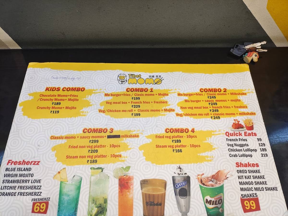 Tibet Momo menu