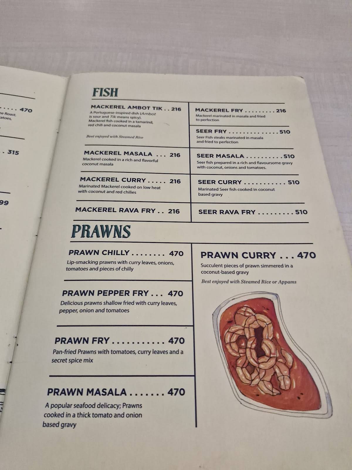 Tom's menu