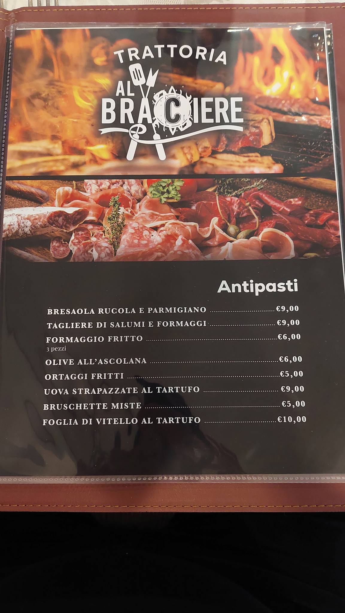 Menu di Trattoria Al Braciere 