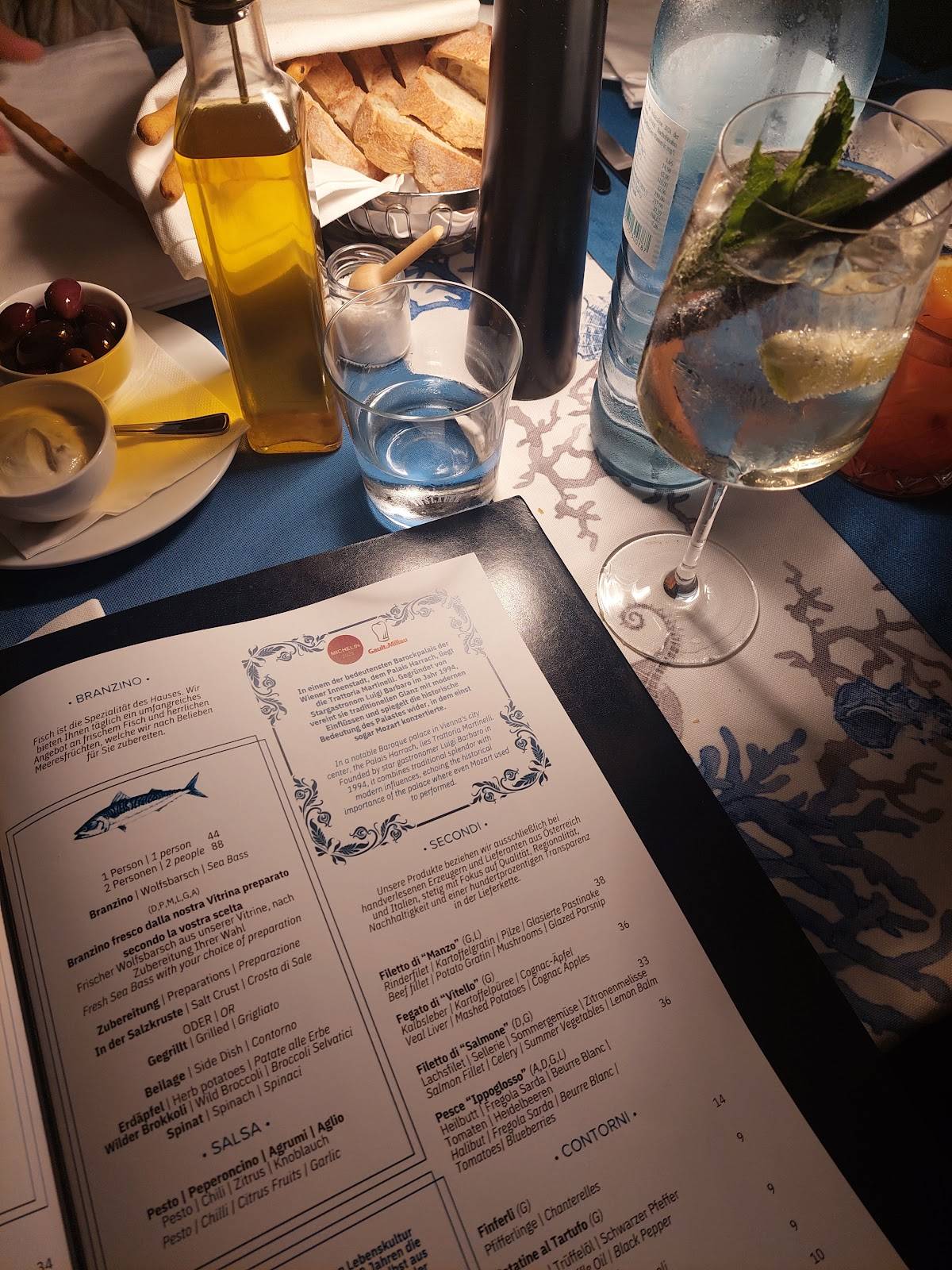 Menu de Trattoria Martinelli
