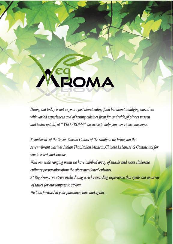 Veg Aroma menu