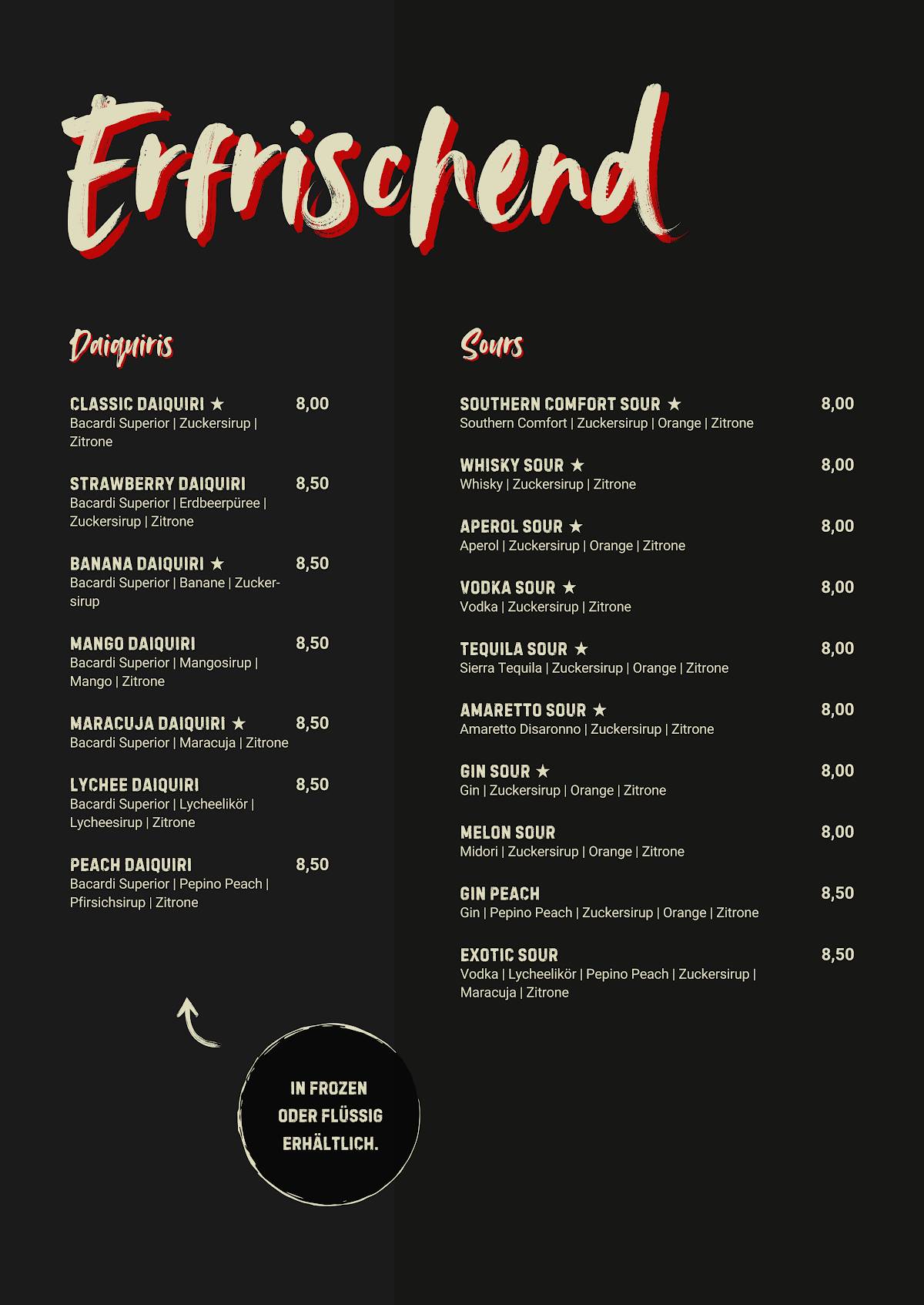 Menu de Vellini Köln