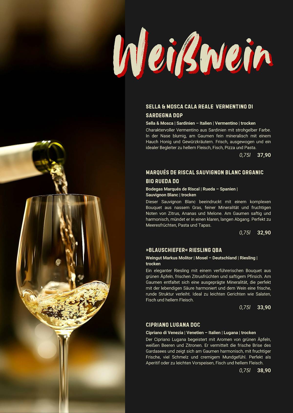 Menu de Vellini Köln