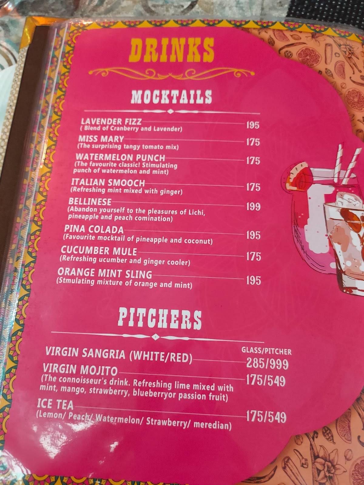 Virasat menu