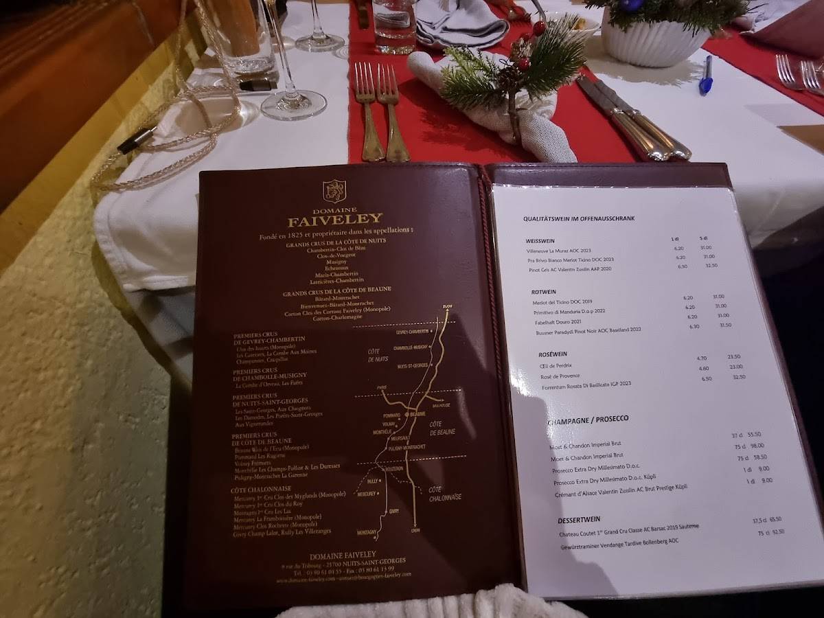 Menu di Restaurant Wacker 