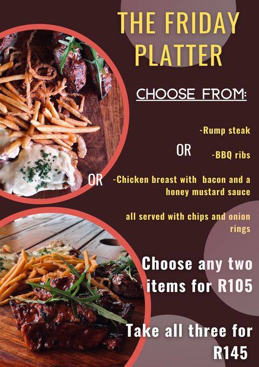 Menu At Woodcutters Restaurant, Durban