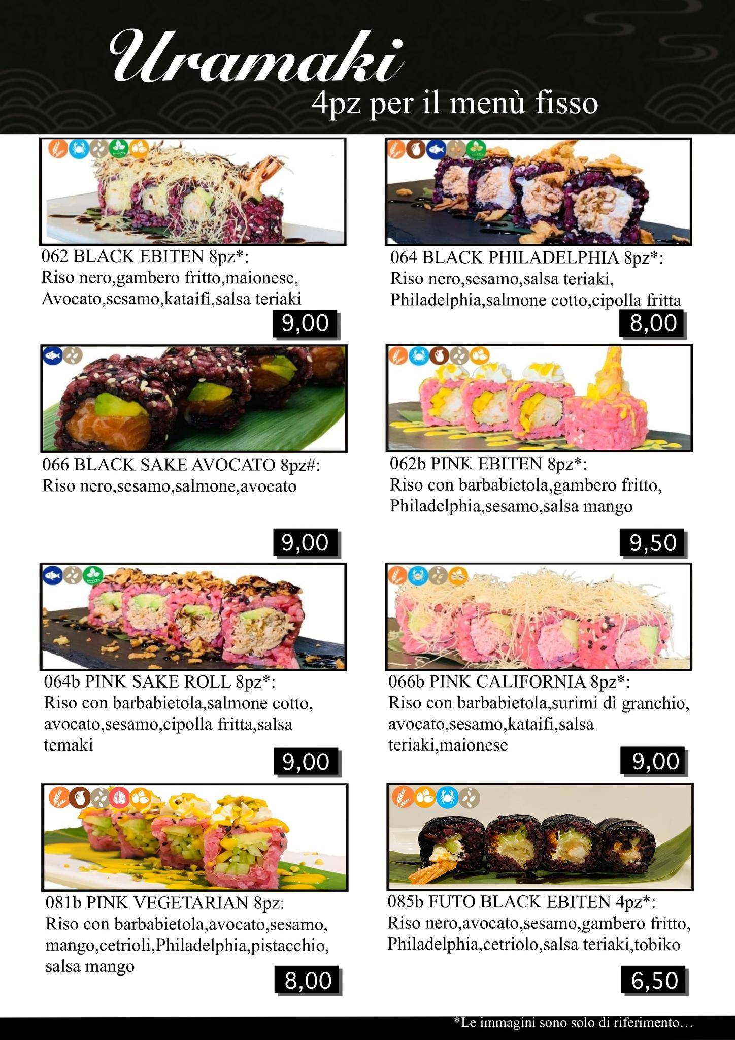 Menu di Yujo Ristorante Giapponese 