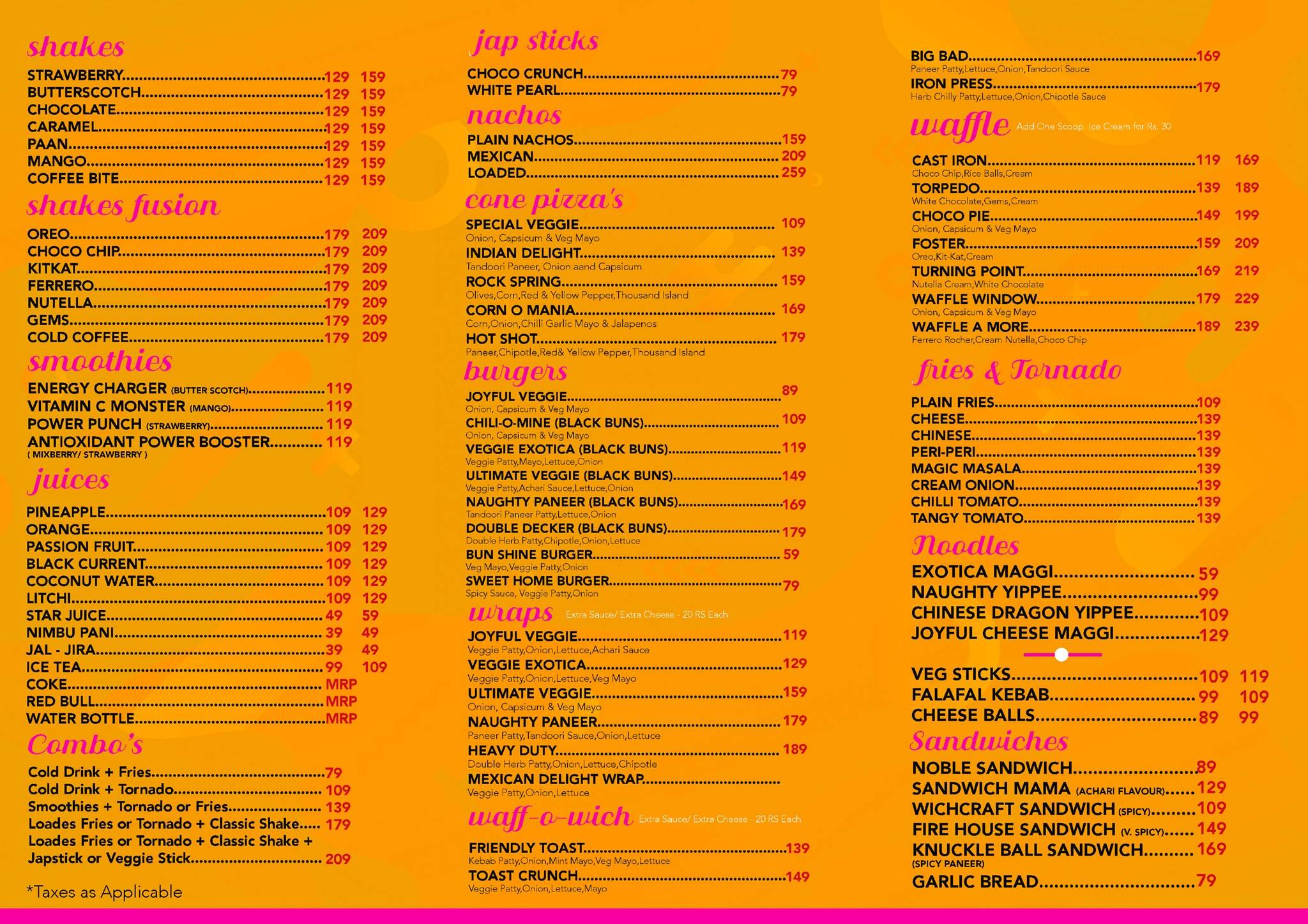 amigo's menu