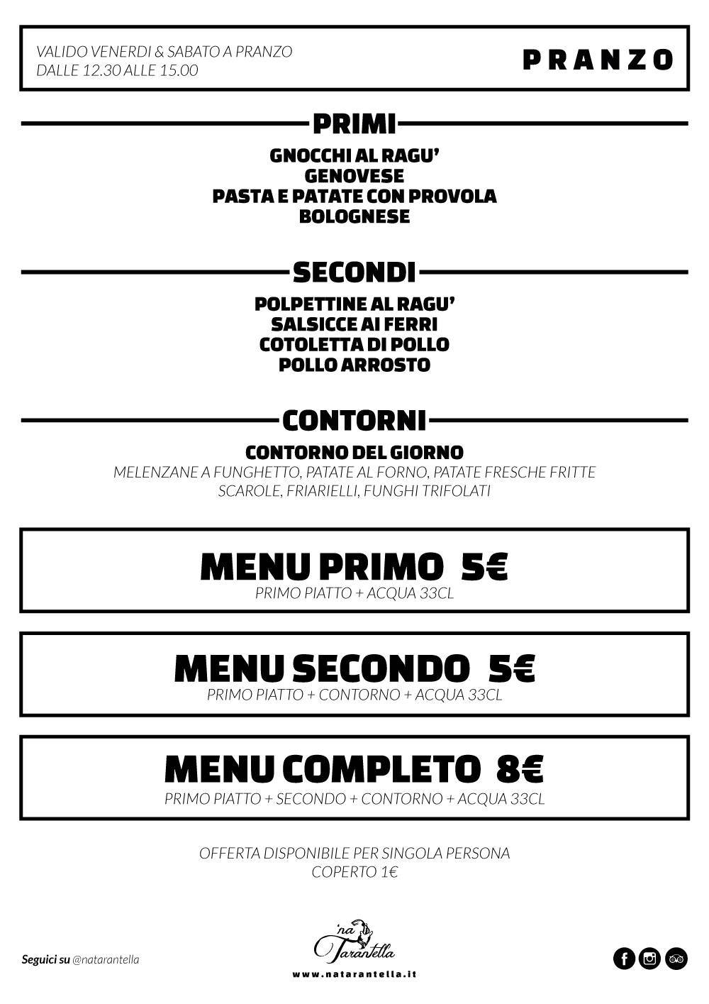 Menu di ' Na Tarantella 