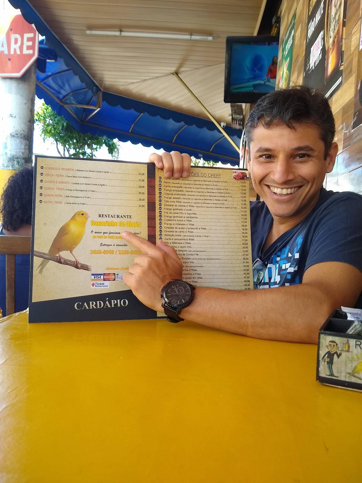 Restaurante Canarinho de Olaria cardápio