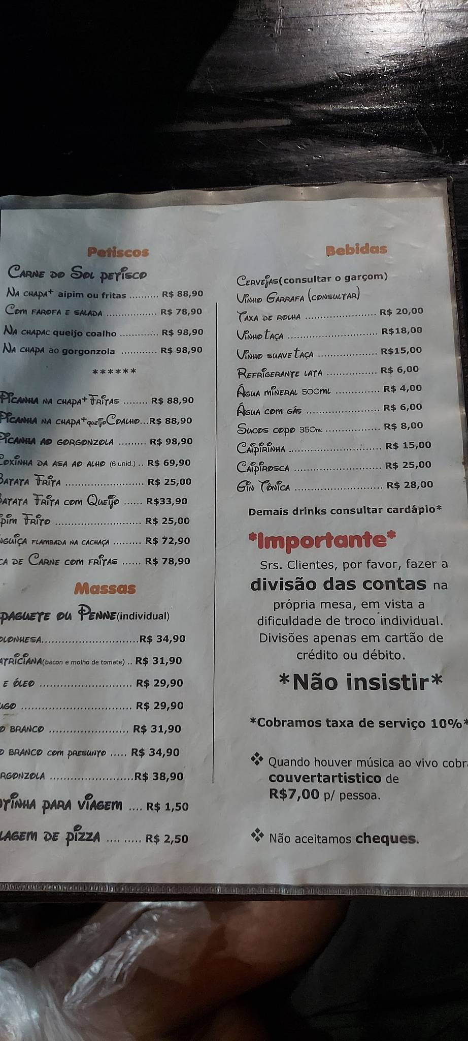 Restaurante Cozinha Do Rição cardápio