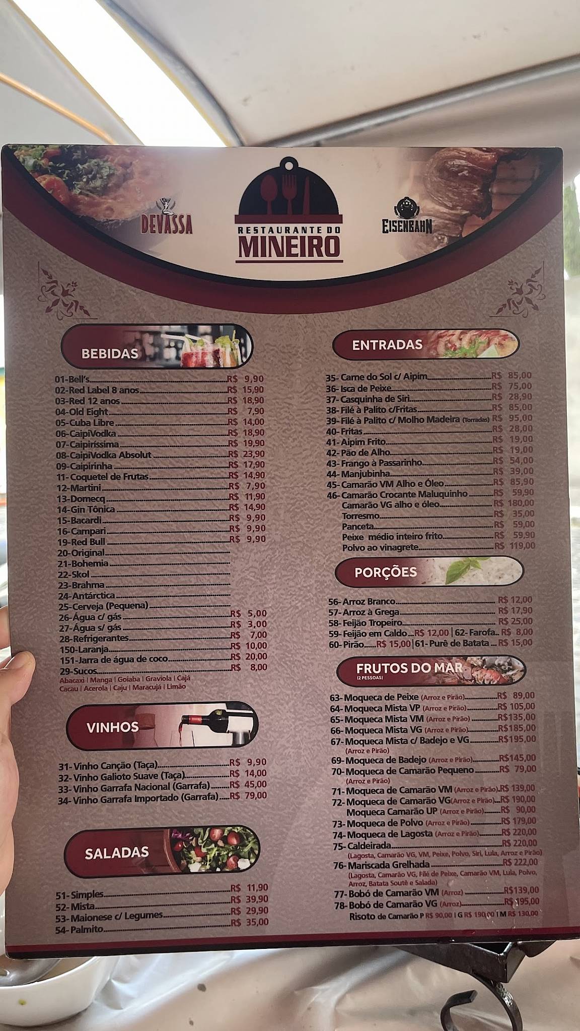 Restaurante Do Mineiro cardápio