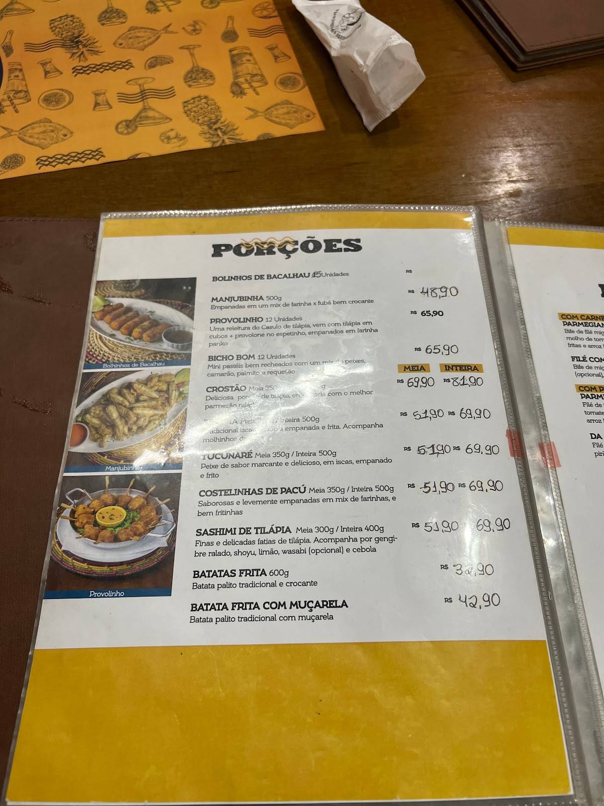 Restaurante E Petiscaria Peixe Frito cardápio