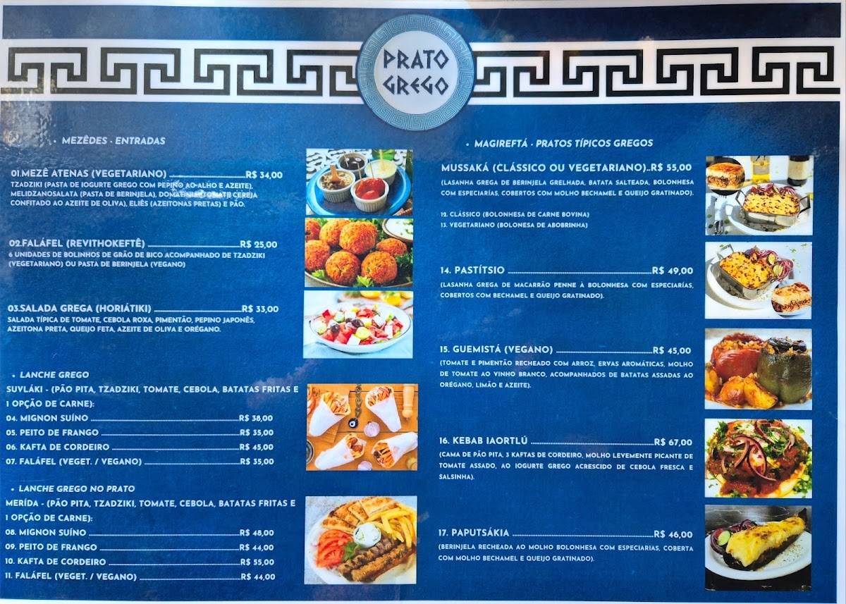 Restaurante Grego Prato Grego cardápio