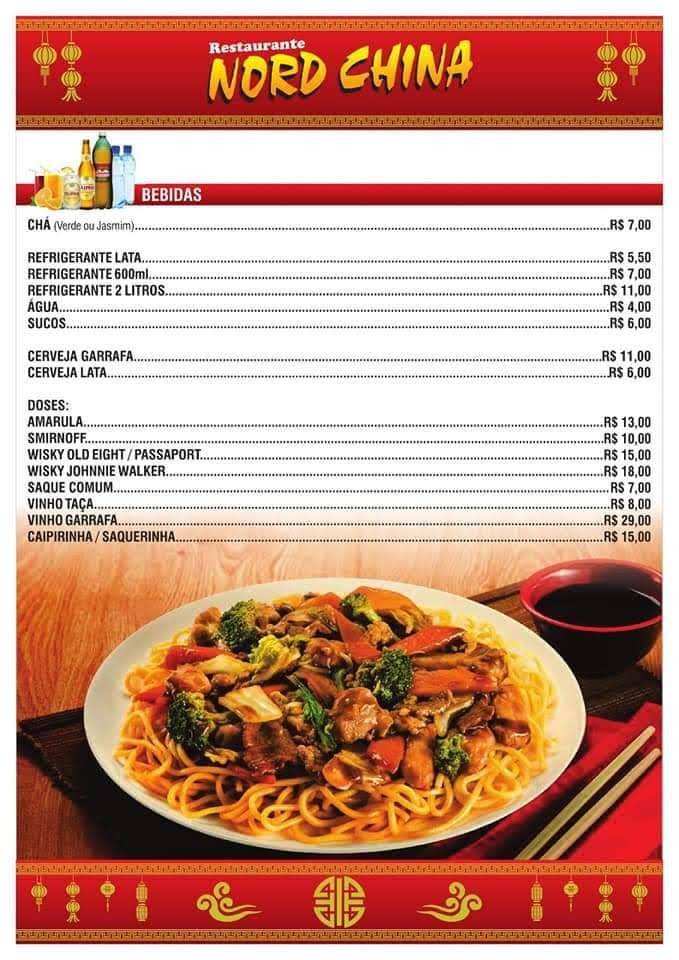 Restaurante Nord China cardápio