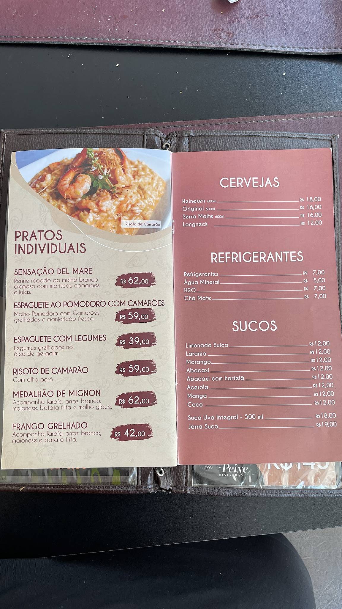 Rabo De Peixe cardápio