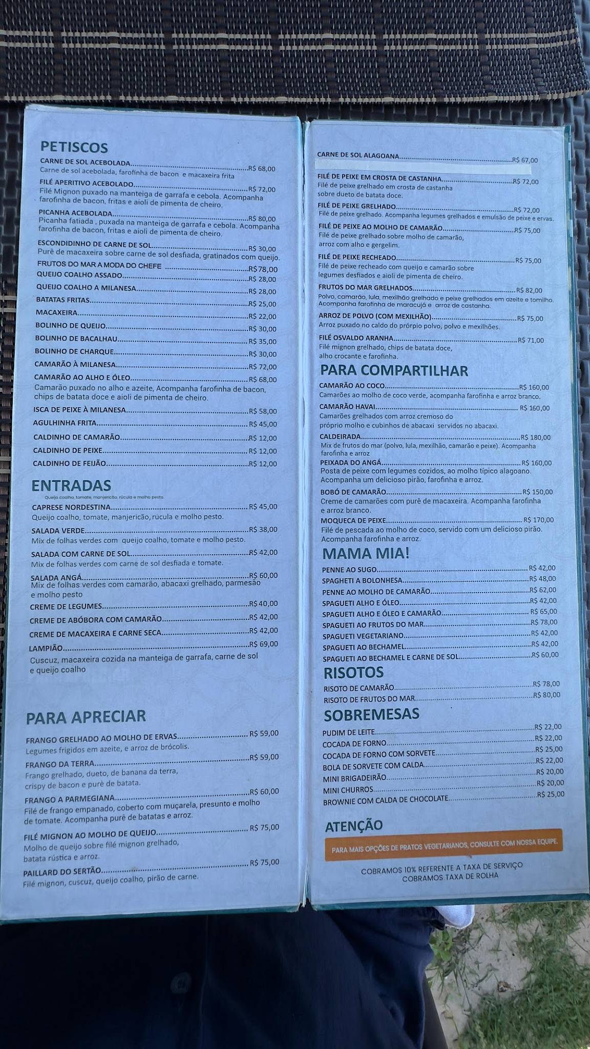 Restaurante Tarumã cardápio