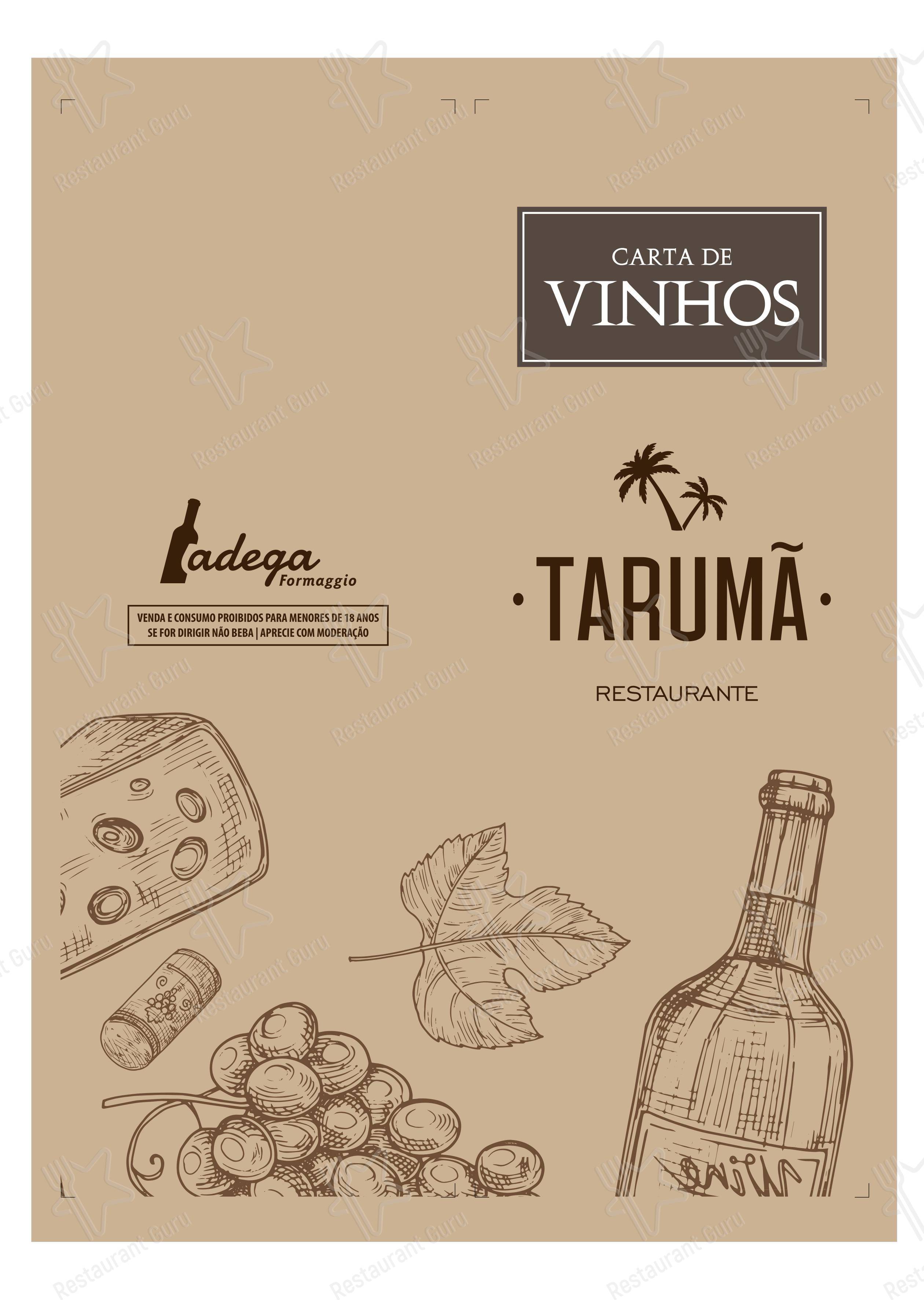 Restaurante Tarumã em São Miguel dos Milagres - Основное меню
