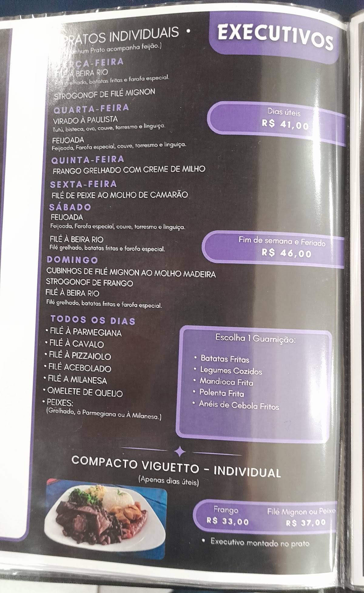 Restaurante Viguetto cardápio