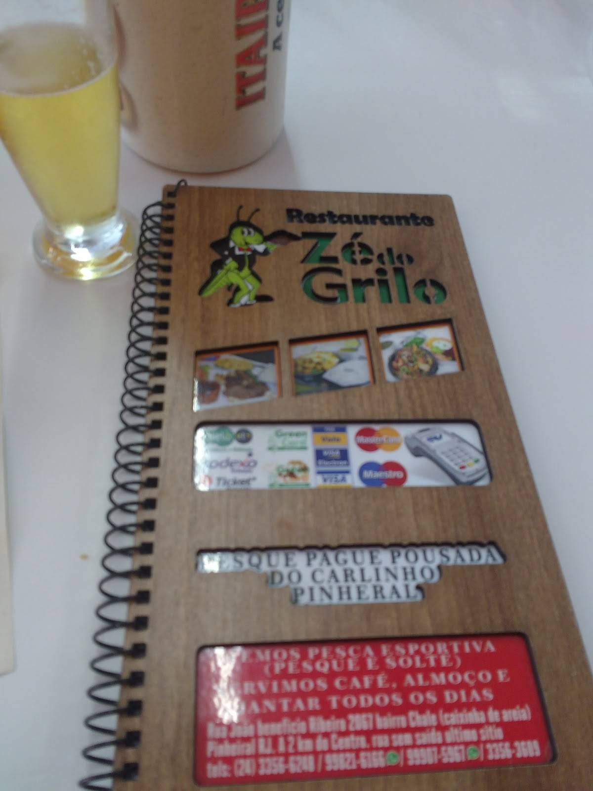 Restaurante Zé do Grilo cardápio
