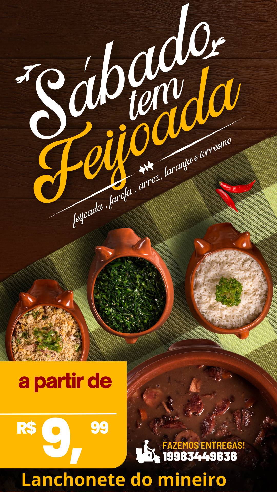 Restaurante do Mineiro - Marmitaria cardápio