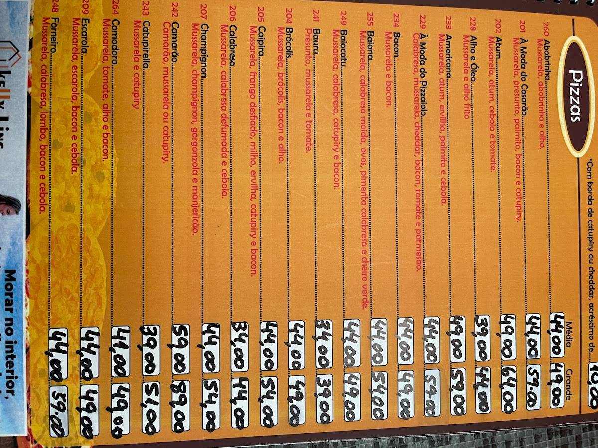 Restaurante e Chopperia ”O Casarão” cardápio