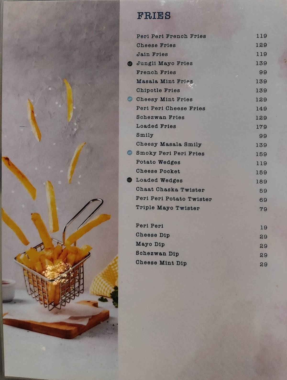 Retro cafe menu