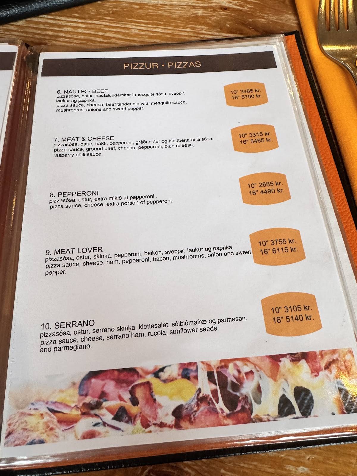 Menu de Mika
