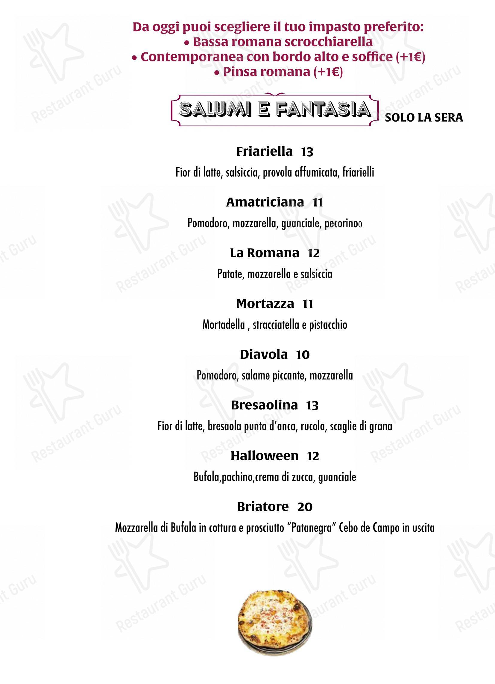 Menu per Rigatoni Roma in Roma