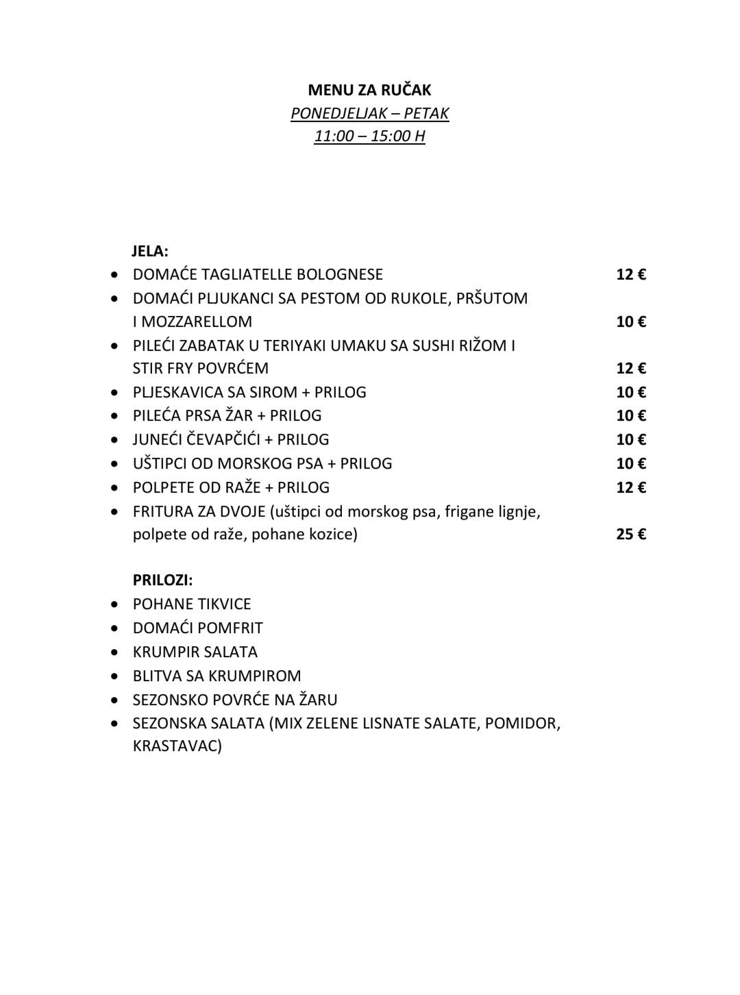 Menu di Bistro La Scarpetta 