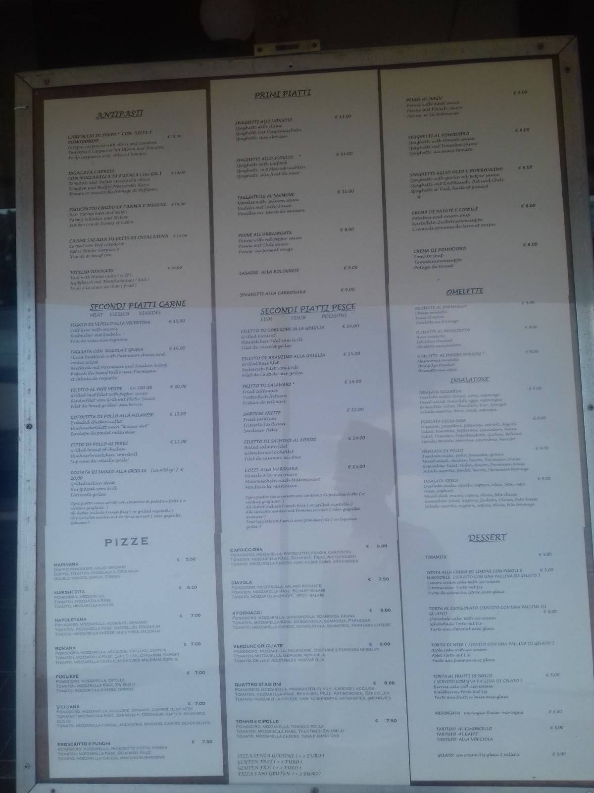 Menu di Rimbalzello Ristorante Pizzeria 