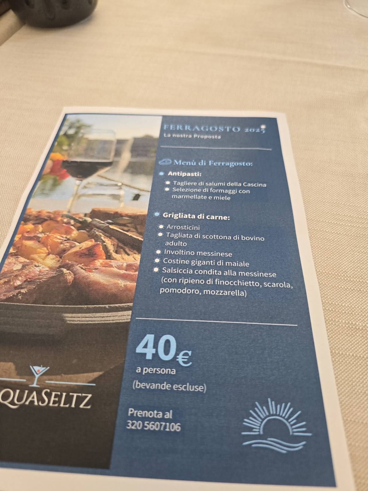 Menu di Ristorante Acquaseltz 