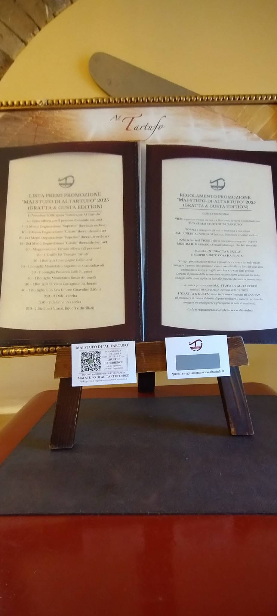 Menu di Ristorante Al Tartufo 