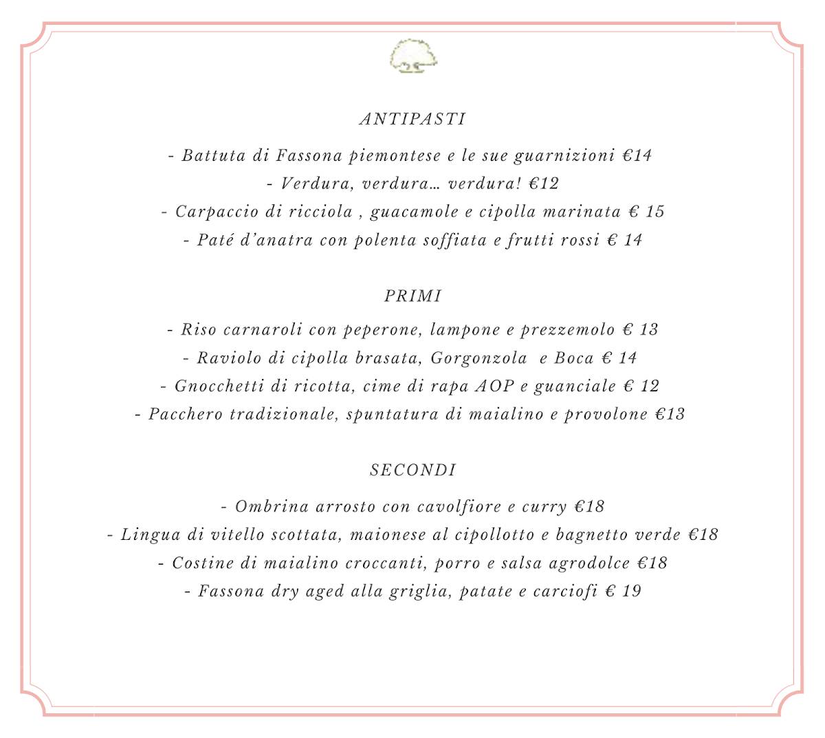 Menu di Cadreghin del Balmone 