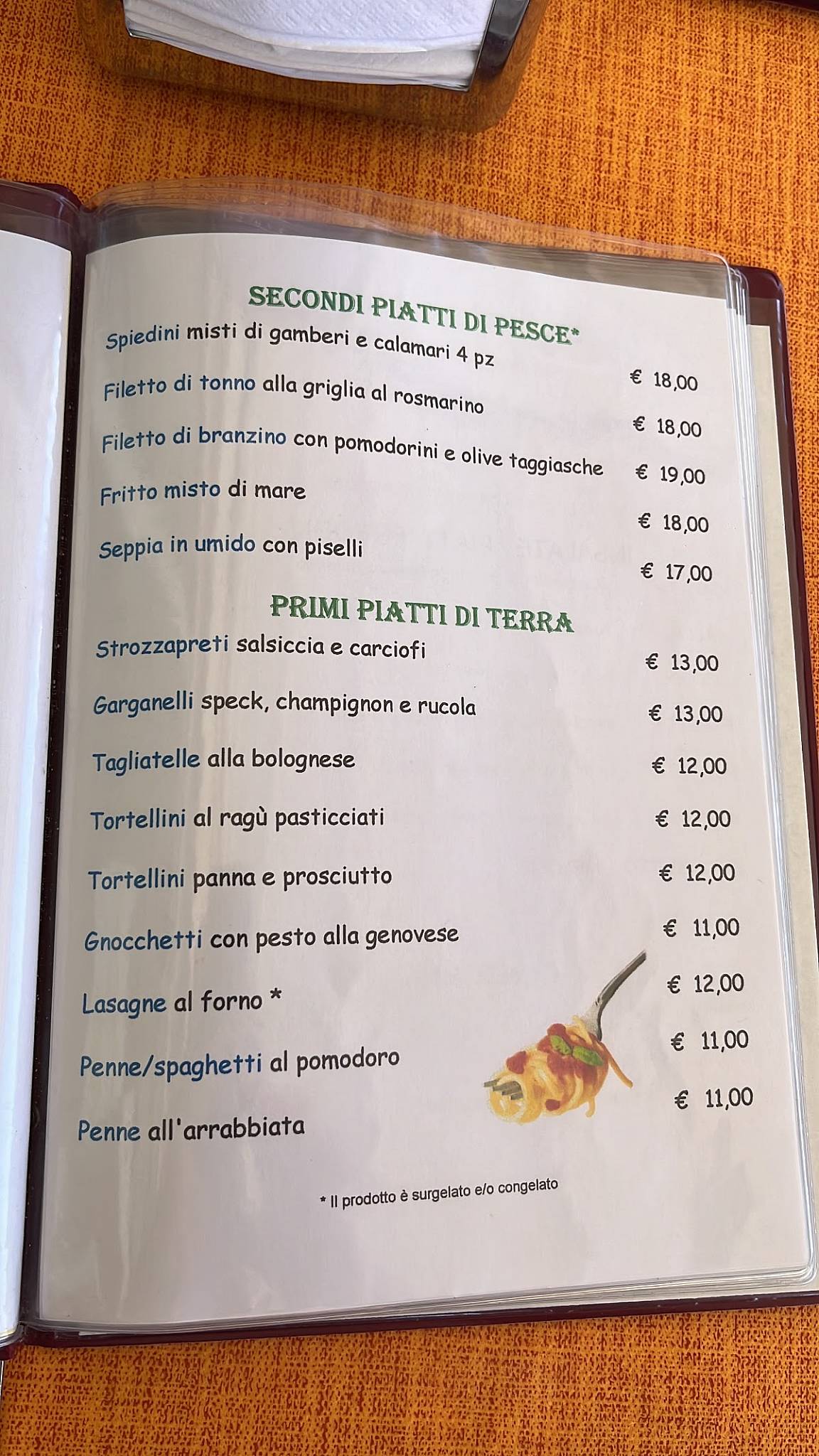 Menu di Ristorante Bar Luciano 