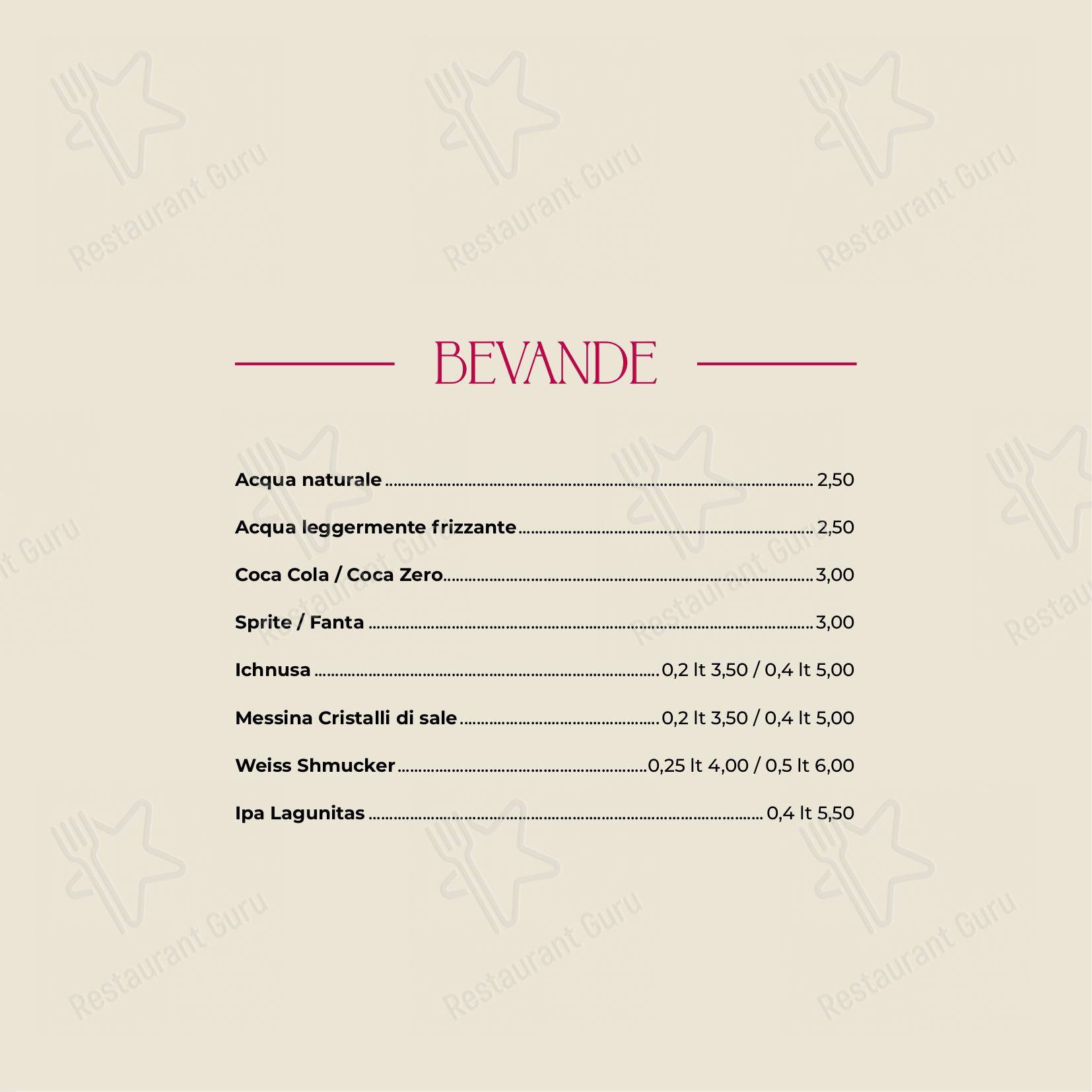 Ristorante Carnosa Roma Prati in Roma - Menu bar