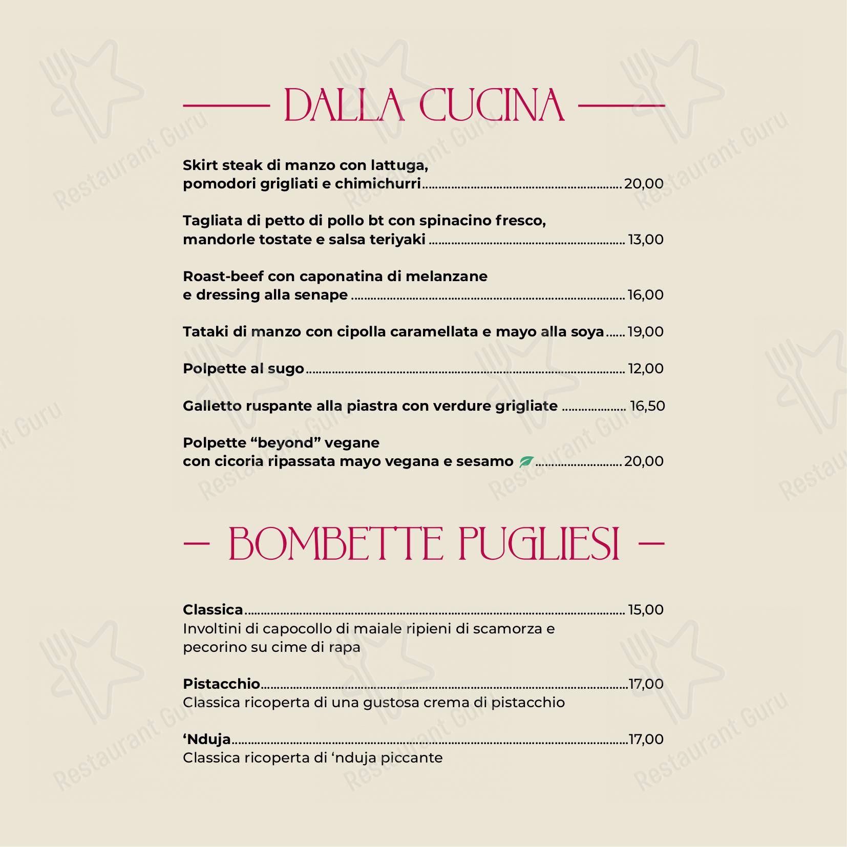 Menu bar per Ristorante Carnosa Roma Prati ristorante con griglia