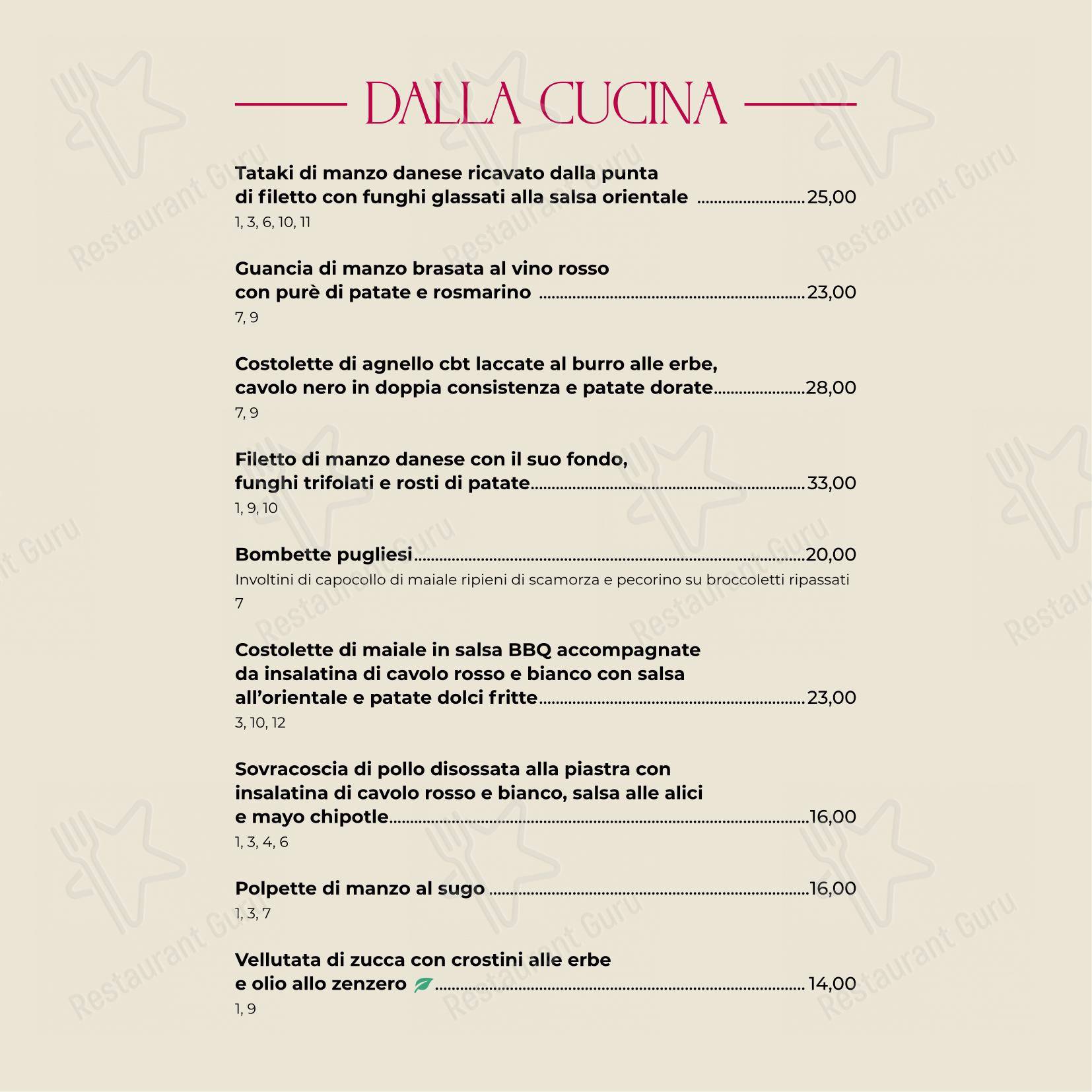 Menu per Ristorante Carnosa Roma Prati in Roma