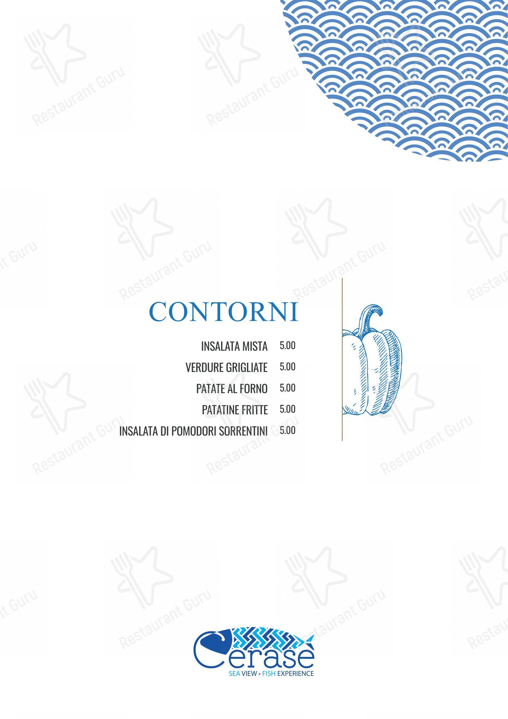 Menu di Ristorante Cerasè - Menu