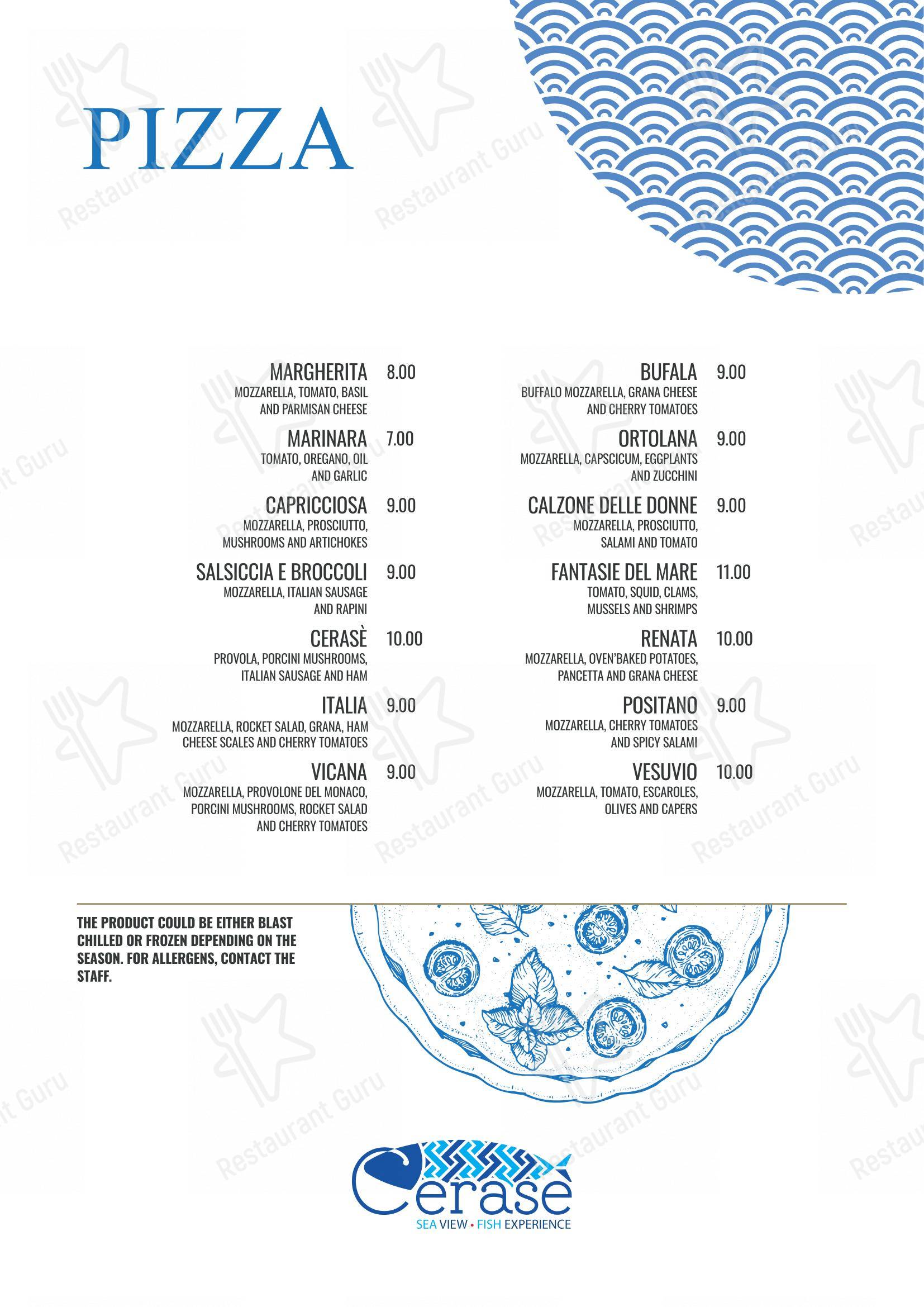 Menu per Ristorante Cerasè ristorante