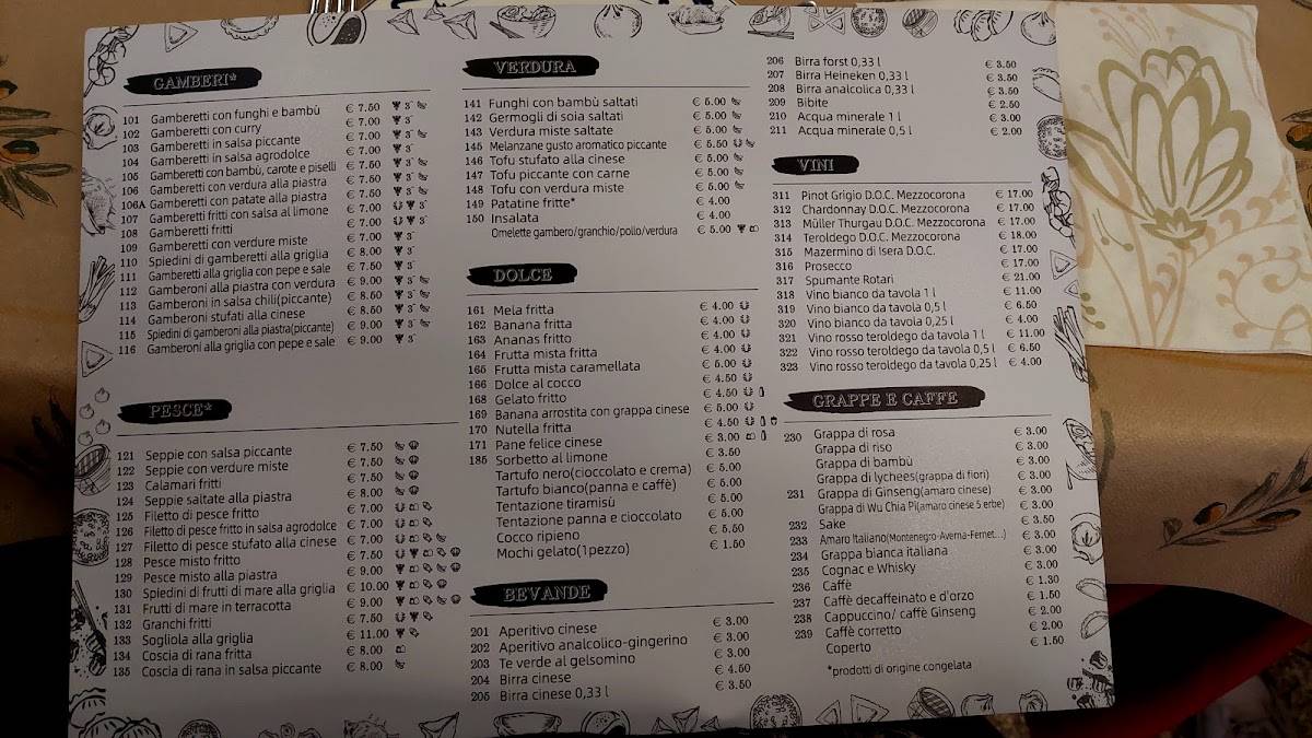 Menu di Ristorante Cinese Hua Xing 
