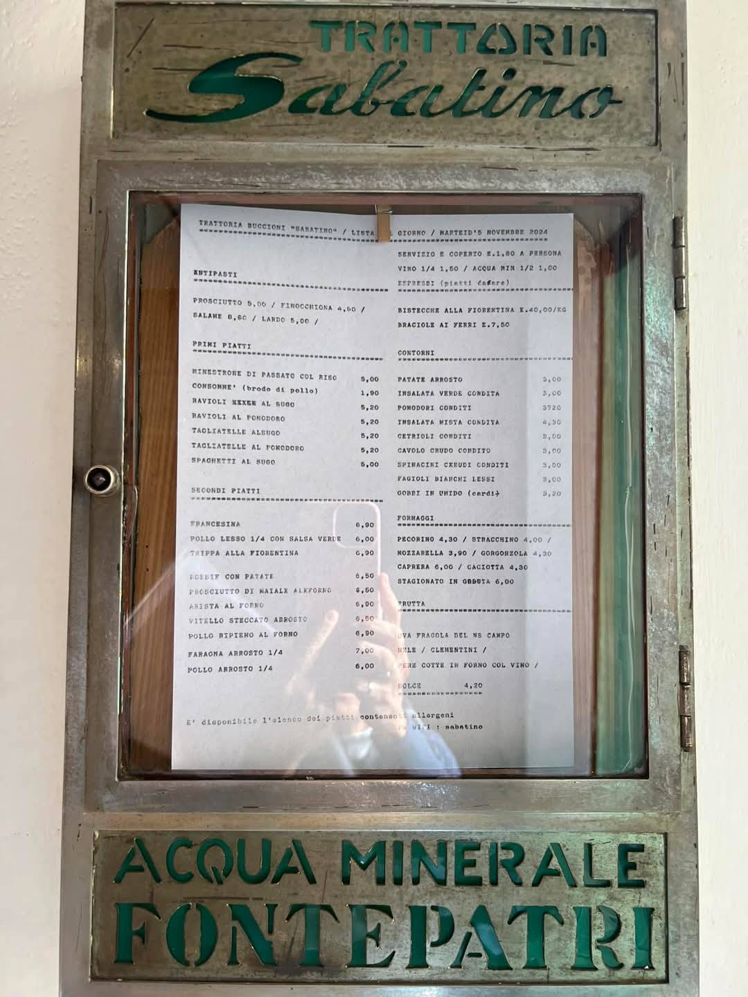 Menu di Ristorante Da Sabatino 