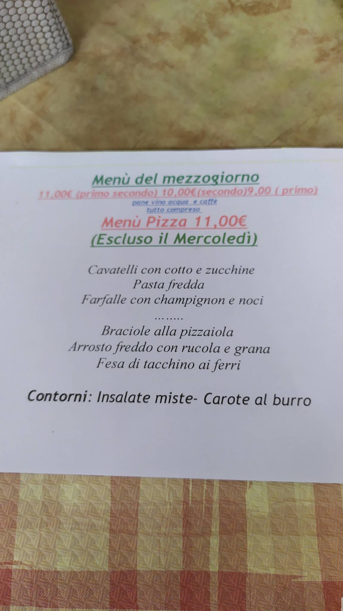 Menu di Ristorante Dalla Padella Alla Brace 