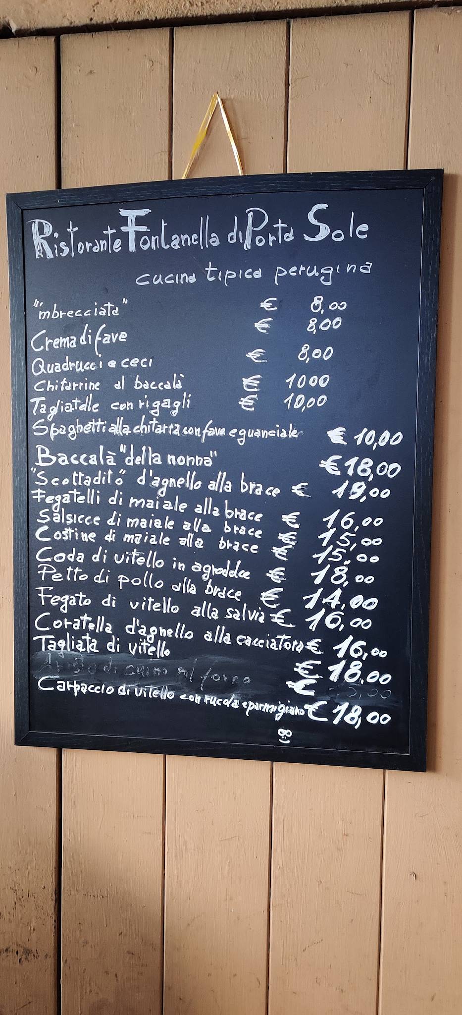 Menu di Ristorante Pizzeria "Fontanella da Ginetto ' 