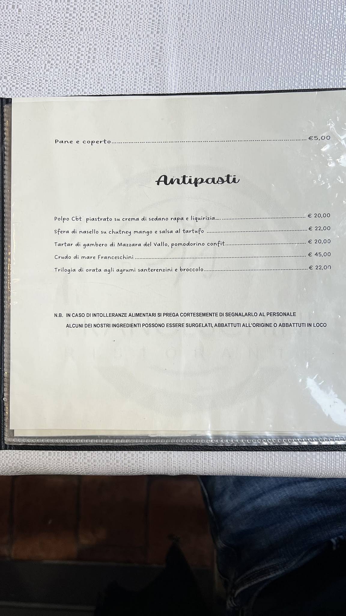 Menu di Ristorante Franceschini 
