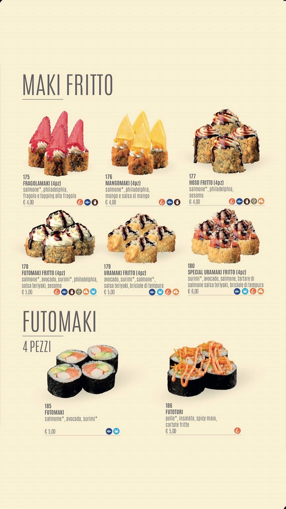 Menu di Ristorante Giapponese Kayi Sushi 