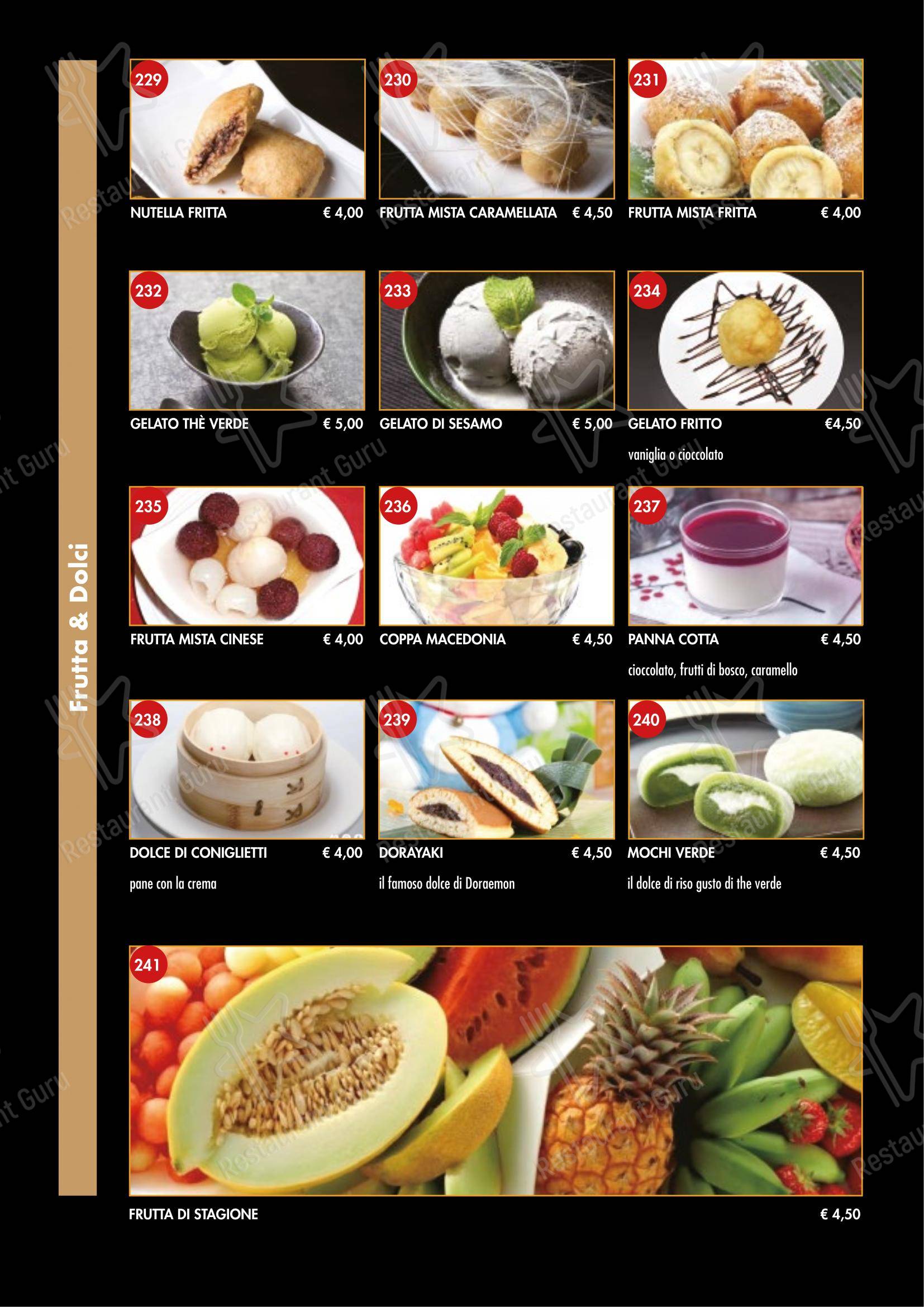 Menu di Ristorante Hong Yun - Menu