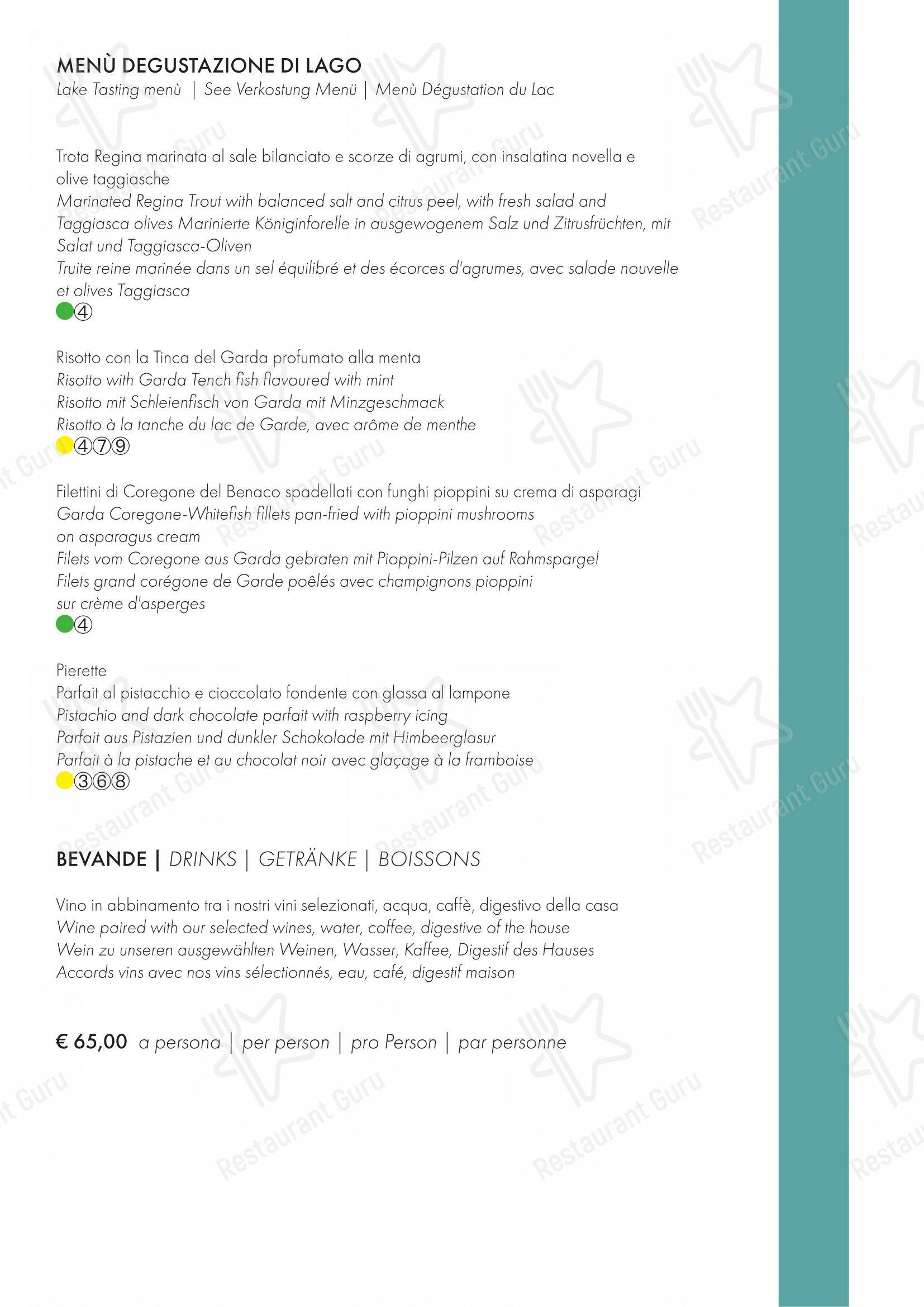 Ristorante I Poeti in Sirmione - 菜单